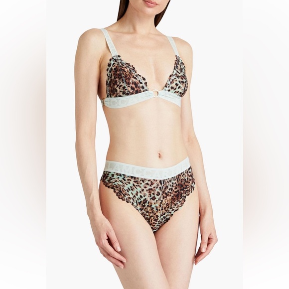 STELLA MCCARTNEY***Mint Cheetah Print Lace Bra & Underwear SET***Small $128 - Picture 1 of 10